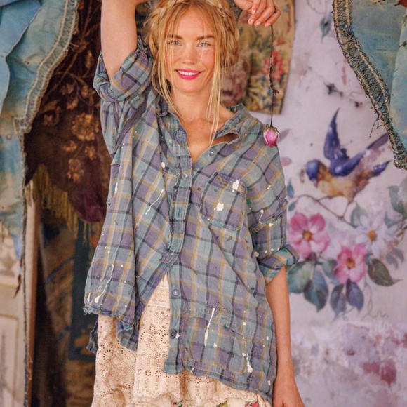 🤠MAGNOLIA PEARL CHECK ADISON WORKSHIRT🤠 - Picture 1 of 6